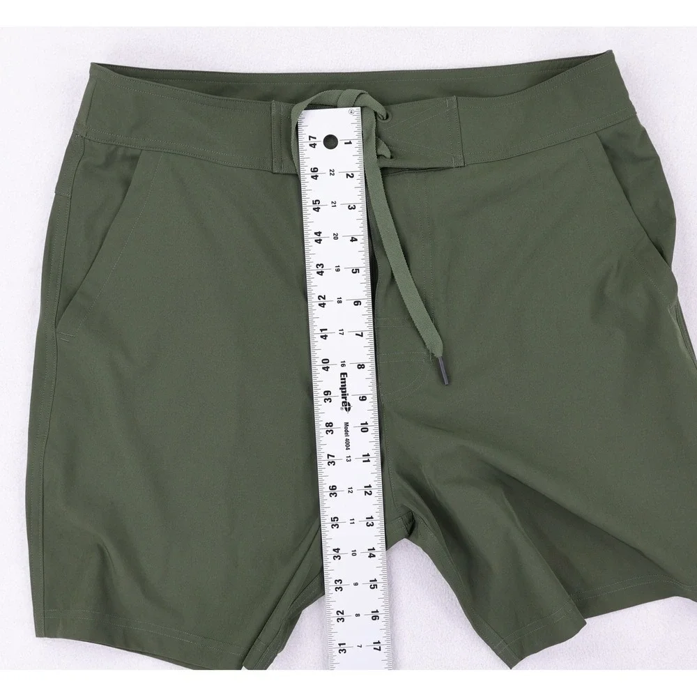 Alo Shorts Mens Large Green Drawstring Athletic Swim Hybrid Board Quick Dry - Picture 12 of 13